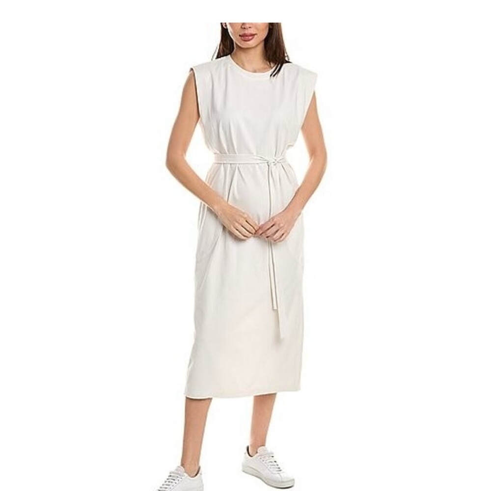 Velvet by Graham & Spencer “Avis” Cream Tie Midi Dress